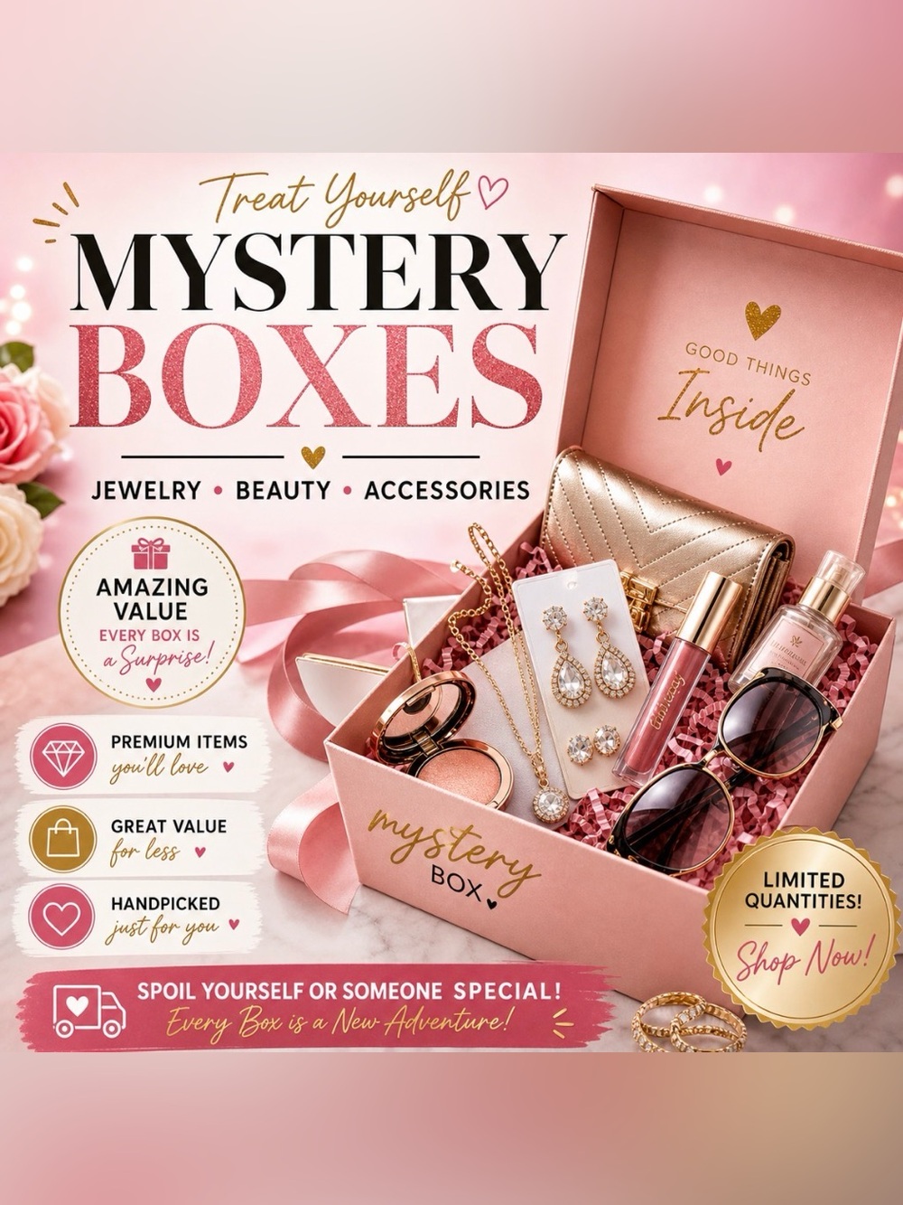 💎 Treat Yourself Mystery Box 💎 Makeup, Jewelry & Accessories - Picture 2 of 3